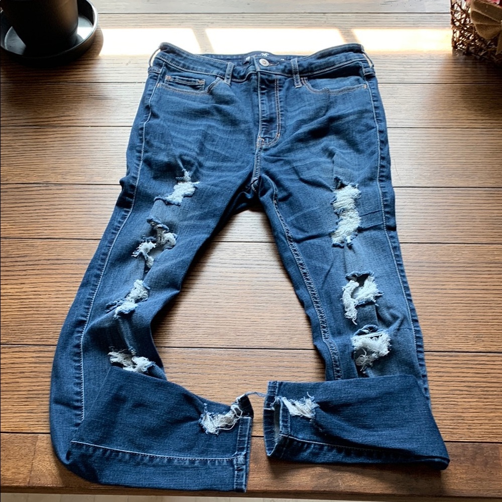 Hollister Dark Wash Ultra High Rise Skinny Jeans Classic Stretch